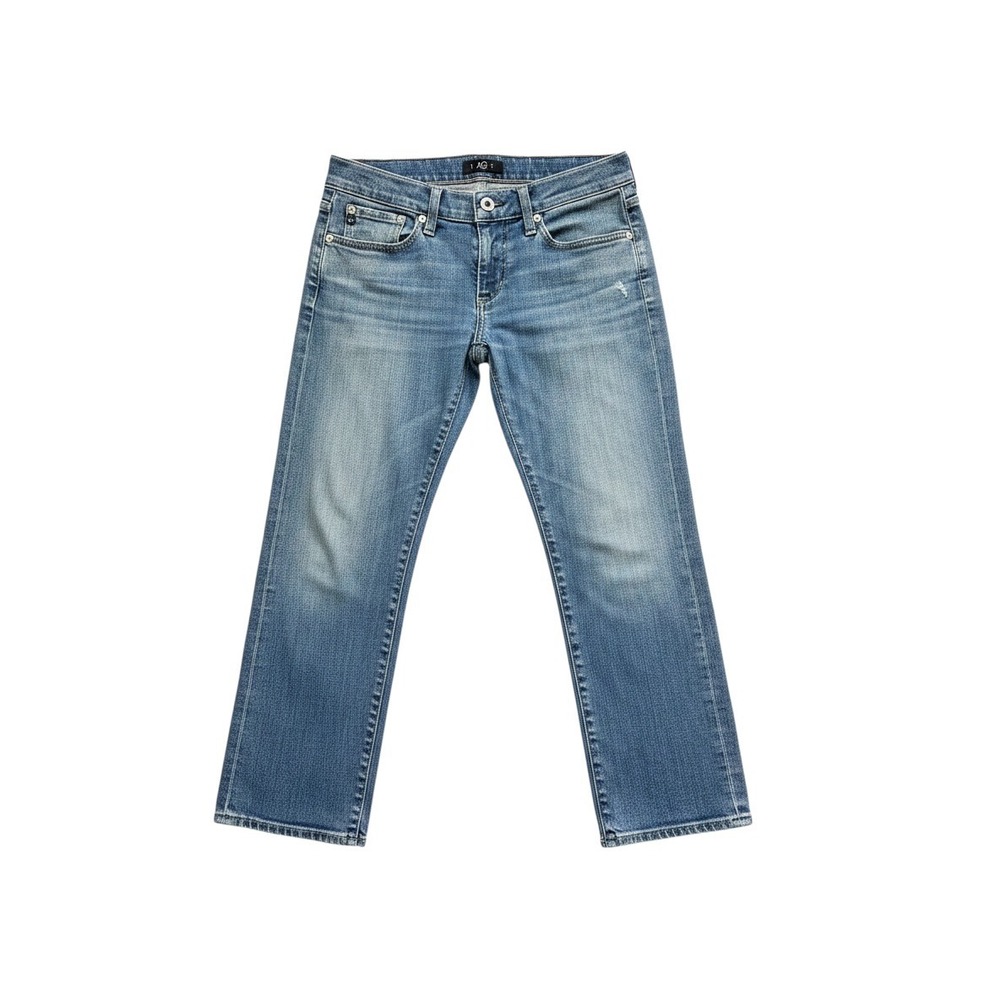 AG Adriano Goldschmied The Tomboy Crop Relaxed Straight Jeans Blue 27
